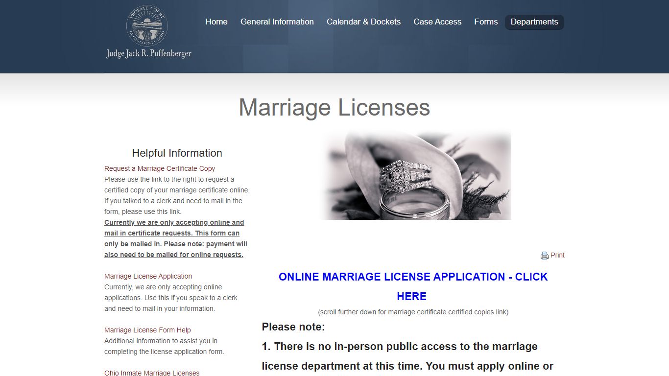 Marriage Licenses - Lucas County Probate Court