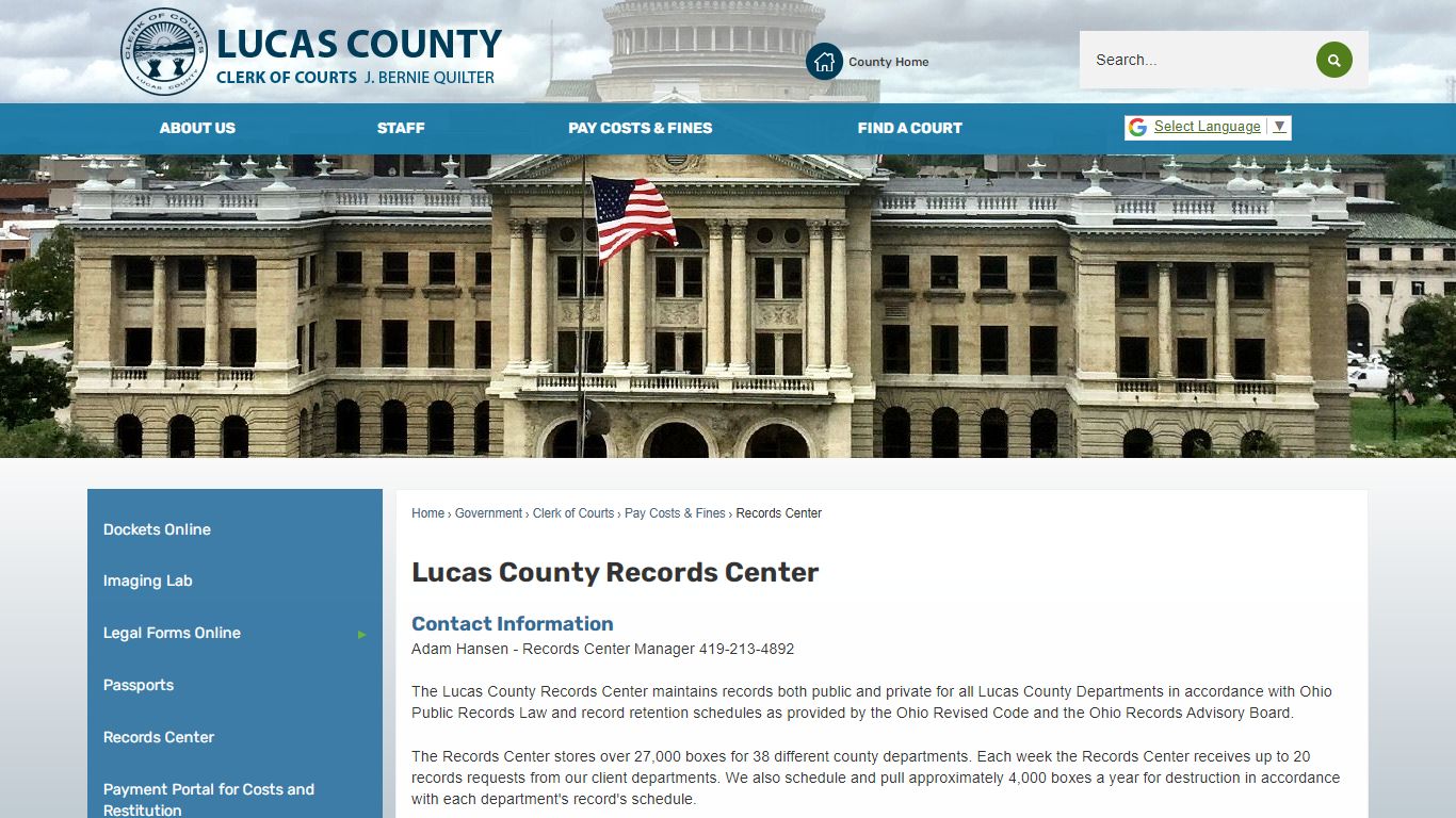 Lucas County Records Center | Lucas County, OH - Official Website